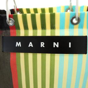 MARNI フラワーカフェ メッシュ トートバッグ ベージュ マルチカラー