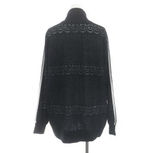 Ameri VINTAGE 23AW UND LACE KNIT LINE TOP ジップアップ カーディガン ニット カットソー 長袖 総レース F