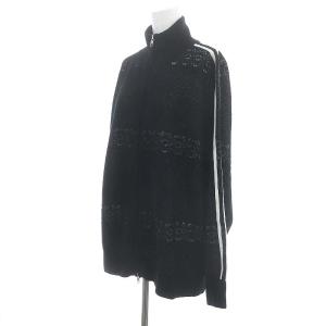 Ameri VINTAGE 23AW UND LACE KNIT LINE TOP ジップアップ カーディガン ニット カットソー 長袖 総レース F