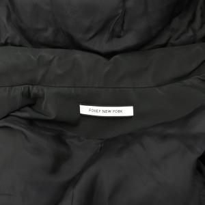 FOXEY NEW YORK 中綿 フーデッドコート アウター キルティング フルジップ フード付き 38 M 黒 ブラック