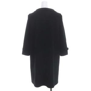 FOXEY NEW YORK ギャルソンヌ スプリングコート ロング 薄手 七分袖 38 黒 ブラック 29657