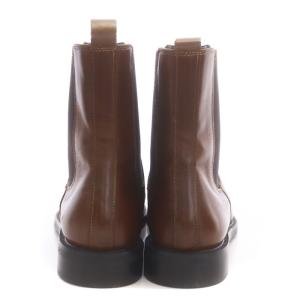 TOMORROWLAND サイドゴア ショートブーツ ラウンドトゥ 37 23.5cm 茶 ブラウン