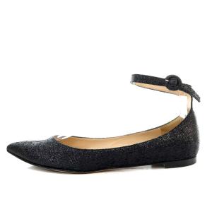 Gianvito Rossi ストラップパンプス オープントゥ 37 24.0cm 黒 ブラック /SY OS