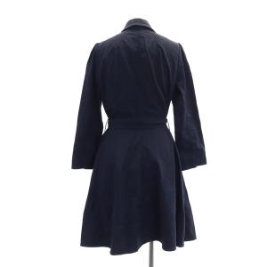 BURBERRY BLUE LABEL ナイロンコート スプリング ロング フレア 薄手 38 M 紺 ネイビー