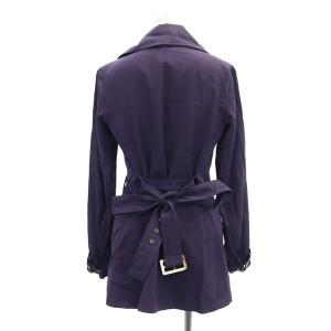 CELINE スプリングコート トレンチ ダブル ミドル丈 36 S 紫 パープル