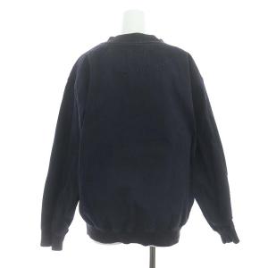 デニムプルオーバーシャツ カットソー 長袖 M 濃紺 ダークネイビー 
