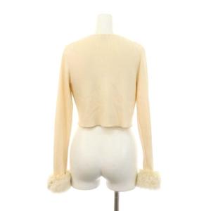 TOCCA BAMBI ボレロ リブニット カーディガン 長袖 M ライトベージュ