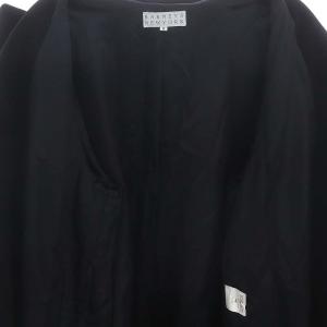 BARNEYS NEW YORK ウール オーバーコート ロング 2 M 黒 ブラック