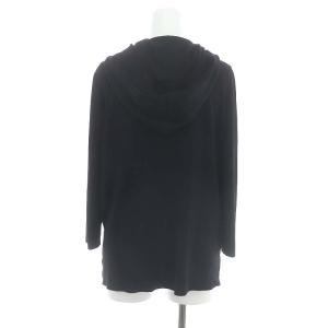 FOXEY NEW YORK レディライクパーカ ニット 長袖 ジップアップ 38 黒 ブラック 31694 /MI OS