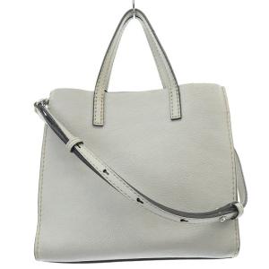 MARC JACOBS THE GRIND MINI ハンドバッグ ショルダーバッグ 2way レザー グレー