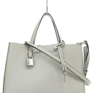 MARC JACOBS THE GRIND MINI ハンドバッグ ショルダーバッグ 2way レザー グレー