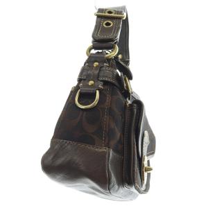 COACH シグネチャー ワンショルダー バッグ ロゴ 茶 ブラウン