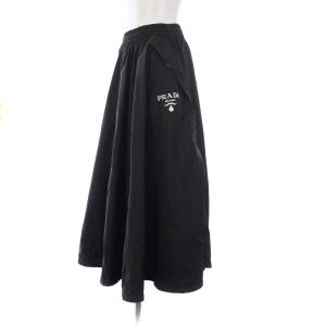 PRADA RE-NYLON 23SS フレアスカート 40S ブラック 21H951