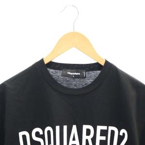 DSQUARED2 ロゴTシャツ カットソー 半袖 L 黒 ブラック S74GD0828