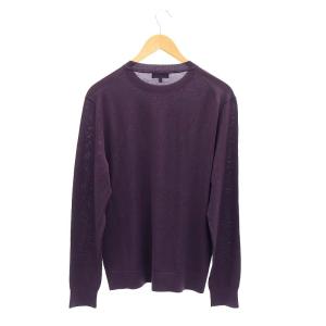 Theory crew neck po regal wool ニット カットソー 長袖 M 紫 パープル