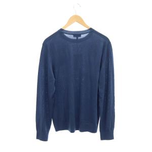 Theory crew neck po regal wool ニット カットソー 長袖 M 青 ブルー