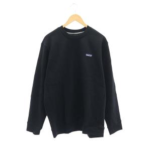 P-6 ラベル アップライザル クルー スウェットシャツ トレーナー 裏起毛 L 黒 ブラック 39627