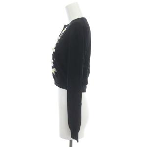 Chesty マーガレットカーディガン ニット 長袖 クルーネック F 黒 ブラック