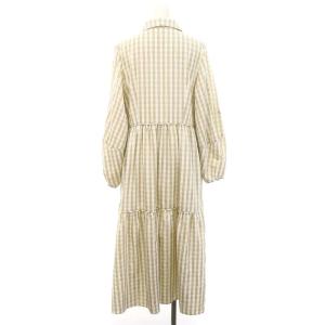 Chesty 23SS フラワー刺繍 シャツワンピース ロング マキシ 長袖 1 白 ホワイト ベージュ