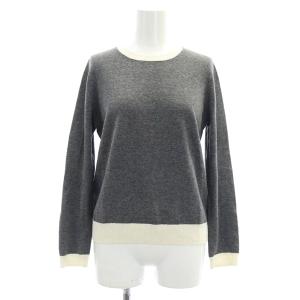 UNITED ARROWS バイカラー パイピング ニット セーター 長袖 クルーネック ウール