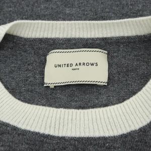 UNITED ARROWS バイカラー パイピング ニット セーター 長袖 クルーネック ウール