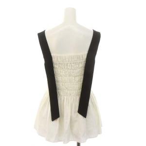 Apuweiser-riche 24SS シャーリングベアキャミTOPS トップス キャミソール 2 白 黒 ホワイト ブラック /DF