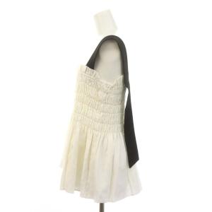 Apuweiser-riche 24SS シャーリングベアキャミTOPS トップス キャミソール 2 白 黒 ホワイト ブラック /DF