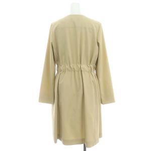 Theory スプリングコート ロング ノーカラー 総裏地 2 ベージュ