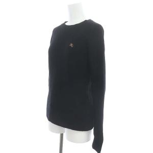 BURBERRY BLUE LABEL カシミヤ混 ニット セーター 長袖 ラグランスリーブ アンゴラ混 38 黒 ブラック