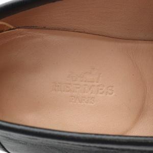 HERMES ローファー Hバックル金具 36.5 ブラック