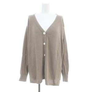 24SS コットンナイロンテープヤーンカーディガン 長袖 ベージュ