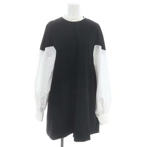 22AW COMBI PULLOVER プルオーバー カットソー 長袖 38 M 黒 ブラック 白 ホワイト