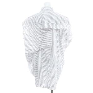 ENFOLD ドビーストライプ タックノースリSHIRT シャツ ブラウス 38 M 白 ホワイト