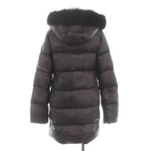 DUVETICA 9A Kappa ファー付き ナイロン ダウンコート 38 M ダークブラウン