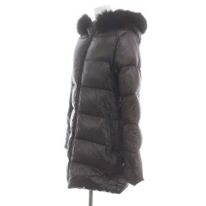 DUVETICA 9A Kappa ファー付き ナイロン ダウンコート 38 M ダークブラウン