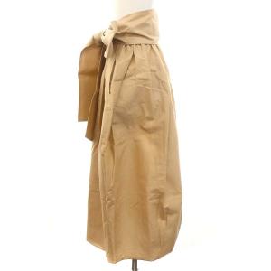 MYLAN Cocoon Ribbon Skirt フレアスカート ロング ミモレ F ベージュ /MF OS
