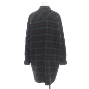 ISABEL MARANT ETOILE オーバーサイズチェックシャツワンピース 膝丈 長袖 36 マルチカラー