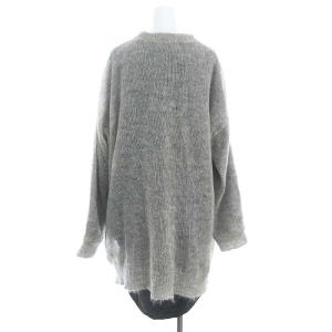 MM6 Maison Margiela S52CT0037 モヘヤレイヤーデザインニット セーター 長袖 プルオーバー M グレー SH