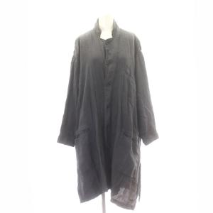 リネンコート スプリングコート ロング 薄手 1 チャコールグレー /DO OS SH