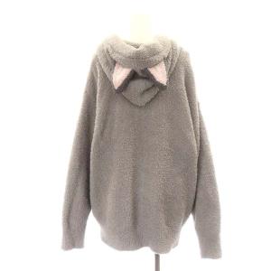 gelato pique あつまれどうぶつの森 ルームウェア セットアップ 上下 パーカー ショートパンツ イージー F グレー