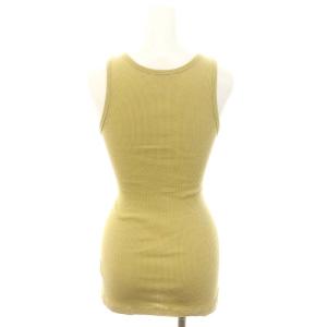 AURALEE 24SS ORGANIC SOFT RIB TANK タンクトップ カットソー ノースリーブ 1 カーキベージュ