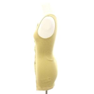 AURALEE 24SS ORGANIC SOFT RIB TANK タンクトップ カットソー ノースリーブ 1 カーキベージュ