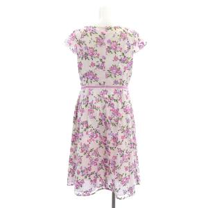 TOCCA CINI ドレス ワンピース 半袖 ひざ丈 花柄 6 ピンク