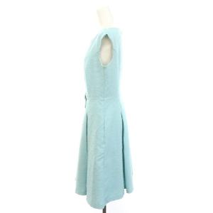TOCCA リボン ノースリーブワンピース 膝丈 4 ライトブルー