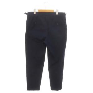 INCOTEX CARROT FIT コットン テーパードパンツ タック 50 紺 ネイビー