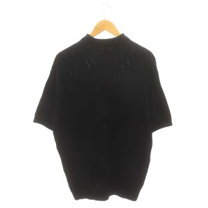 MONKEY TIME COTTON WATERMARK PL/ポロシャツ 半袖 L 黒 ブラック