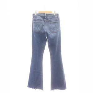 MOTHER THE WEEKENDER FRAY フレアデニムパンツ ジーンズ カットオフ 27 青 ブルー