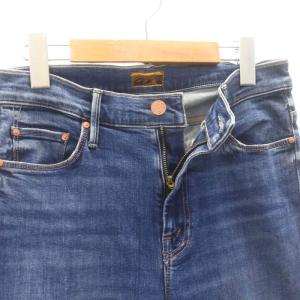 MOTHER THE WEEKENDER FRAY フレアデニムパンツ ジーンズ カットオフ 27 青 ブルー