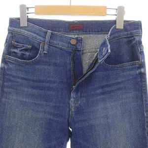 MOTHER THE INSIDER CROP STEP FRAY デニムパンツ ジーンズ ジッパーフライ コットン 28 インディゴ