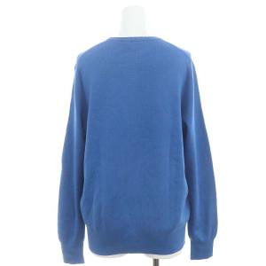 EVERYDAY I LIKE クルーネック プルオーバーニット セーター 長袖 コットン 青 ブルー